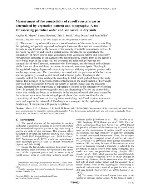 (PDF) Measurement of the connectivity of runoff source … - wintechmobiles.com