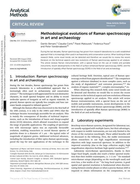 (PDF) Methodological evolutions of Raman … - wintechmobiles.com