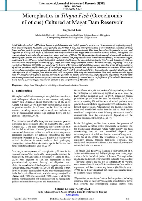 (PDF) Microplastics in Oreochromis Niloticus: An ... - ResearchGate - muktibox.com