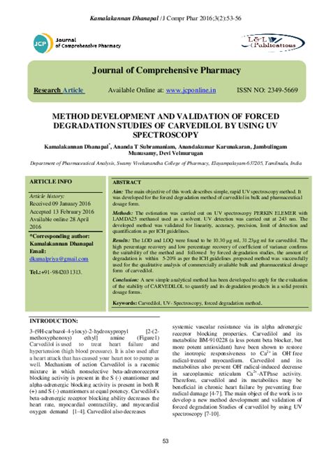 (PDF) Method development and validation of forced