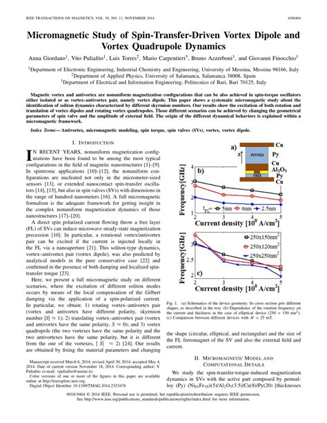 (PDF) Micromagnetic Study of Spin-Transfer-Driven Vortex