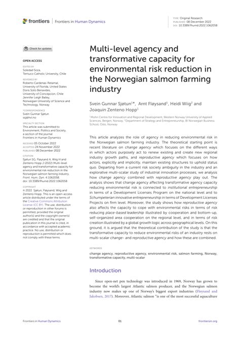 (PDF) Multi-level agency and transformative capacity for