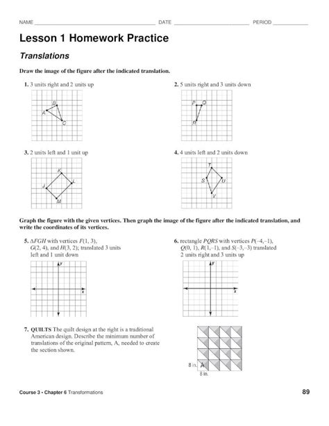 (PDF) NAME DATE PERIOD Lesson 1 Homework Practice...Course 3 • Chapter