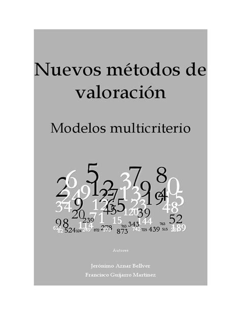 (PDF) Nuevos Métodos de Valoración / Modelos Multicriterio. UPV ...