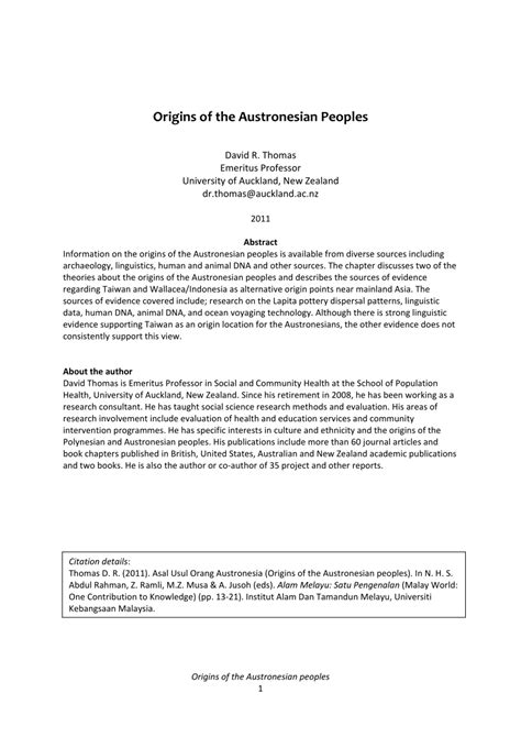 (PDF) Origins of the Austronesian Peoples - wintechmobiles.com