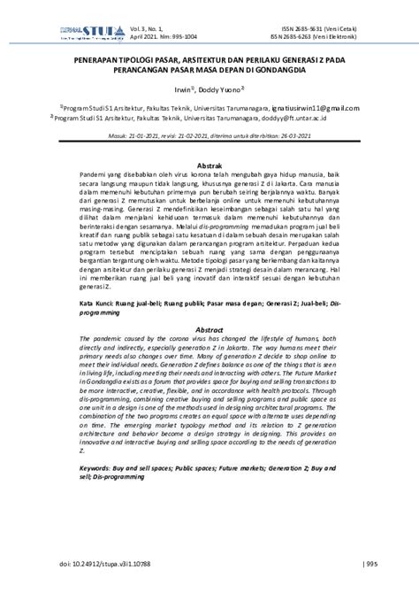 (PDF) PENERAPAN TIPOLOGI PASAR, ARSITEKTUR DAN …