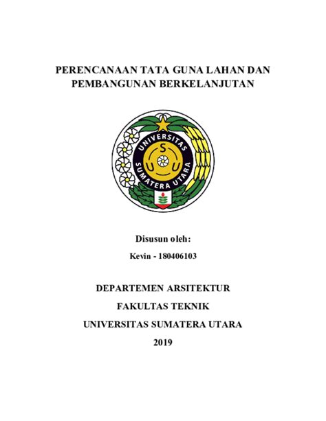 (PDF) PERENCANAAN TATA GUNA LAHAN Kevin …