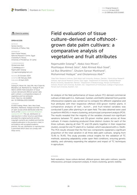 (PDF) Performance of tissue culture-derived … - raincitystudios.com