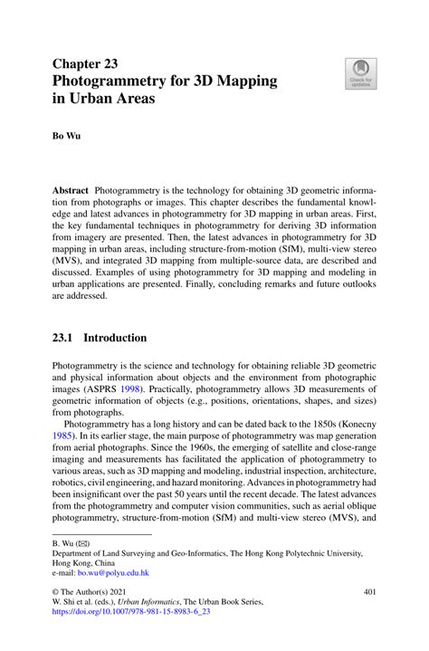 (PDF) Photogrammetry for 3D Mapping in Urban Areas - wintechmobiles.com
