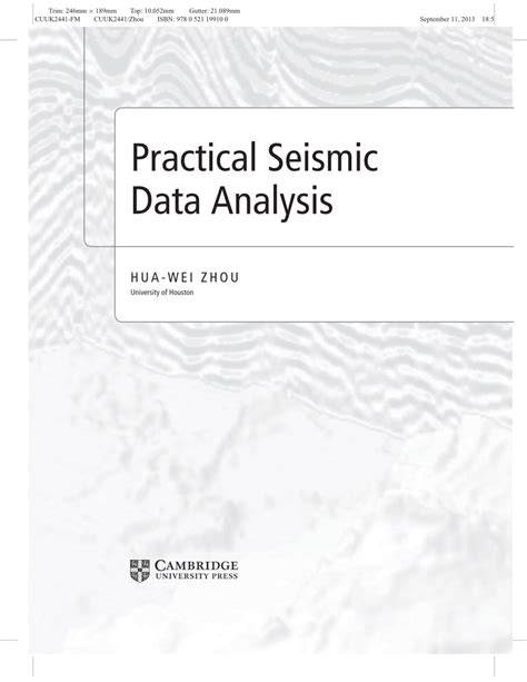 (PDF) Practical Seismic Data Analysis - ResearchGate - raincitystudios.com