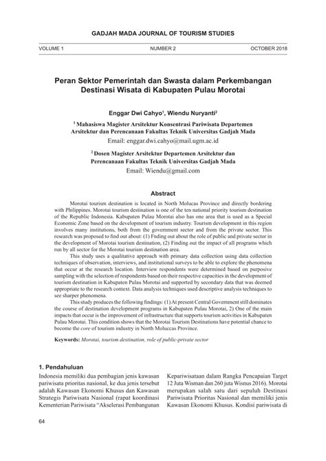 (PDF) Peran Sektor Pemerintah dan Swasta dalam Perkembangan …