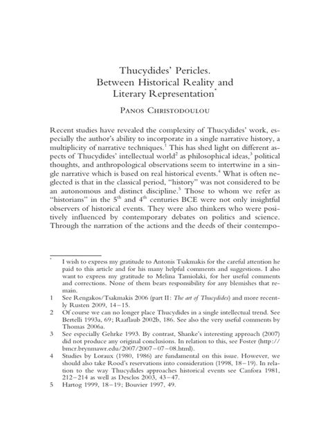 (PDF) Pericles in Thucydides -