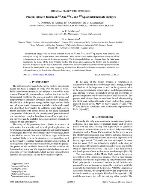 (PDF) Proton-induced fission on 241Am, 238U, and 237Np