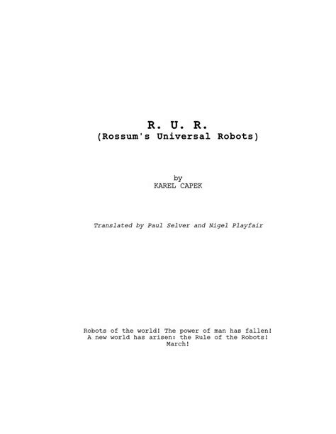 (PDF) R. U. R. (Rossum