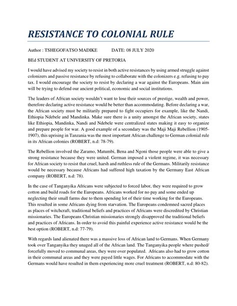 (PDF) RESISTANCE TO COLONIAL RULE - wintechmobiles.com