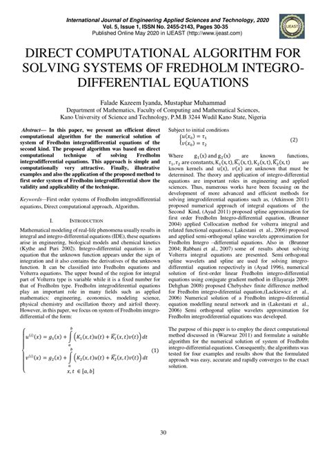 (PDF) Reliable algorithms for solving integrodifferential equations