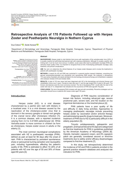 (PDF) Retrospective Analysis of 170 Patients Followed up