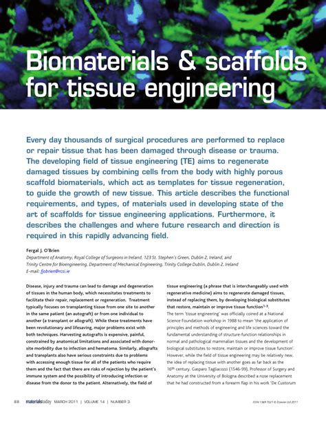 (PDF) Scaffolds in tissue engineering - ResearchGate - wintechmobiles.com