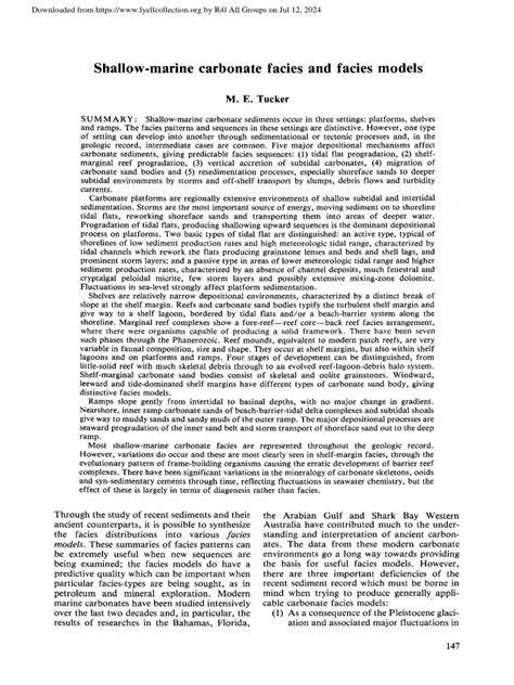 (PDF) Shallow-marine carbonate facies - ResearchGate - raincitystudios.com