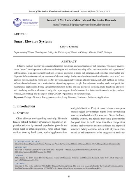 (PDF) Smart Elevator Systems - ResearchGate - muktibox.com