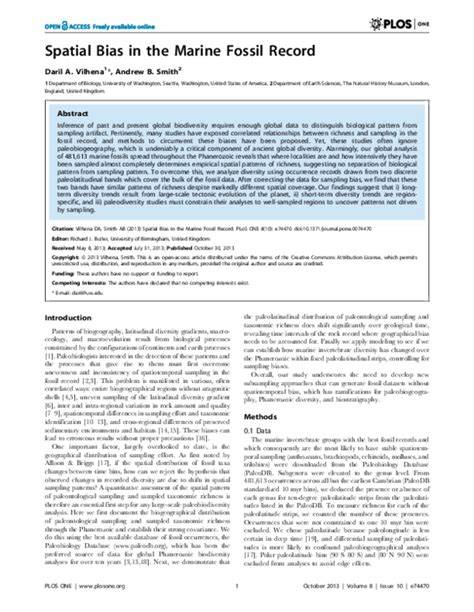 (PDF) Spatial Bias in the Marine Fossil Record - raincitystudios.com