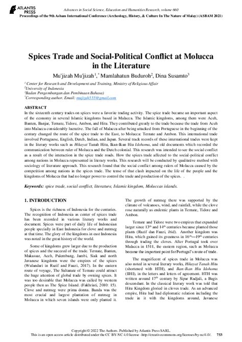 (PDF) Spices Trade and Social-Political Conflict at Molucca in the ... - wintechmobiles.com