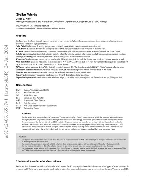 (PDF) Stellar Winds - ResearchGate - muktibox.com