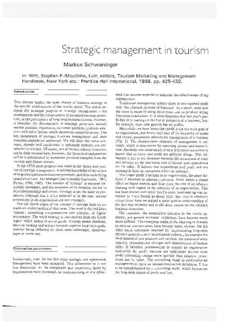 (PDF) Strategic management in tourism - Academia.edu - raincitystudios.com
