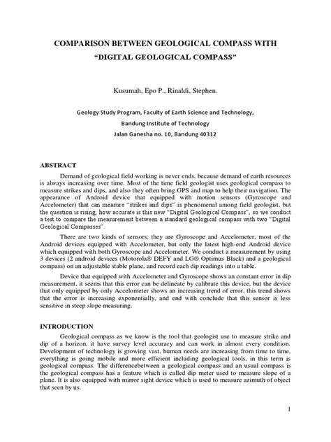 (PDF) Study of the Digital Geological Compass in Increasing the ... - wintechmobiles.com