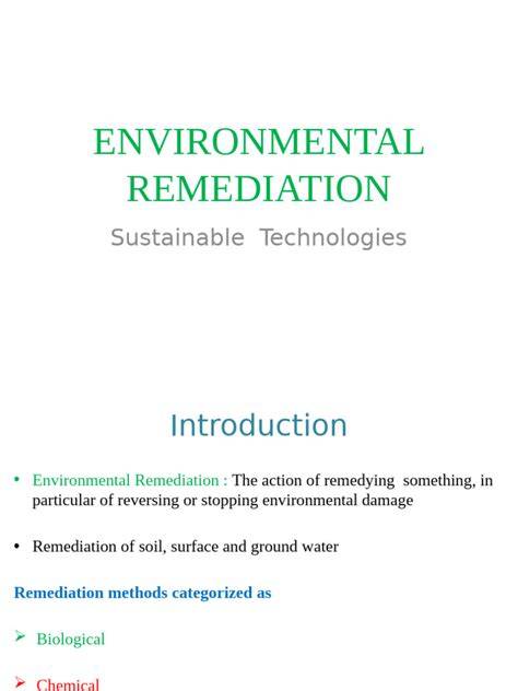 (PDF) Sustainable remediation technologies for … - raincitystudios.com