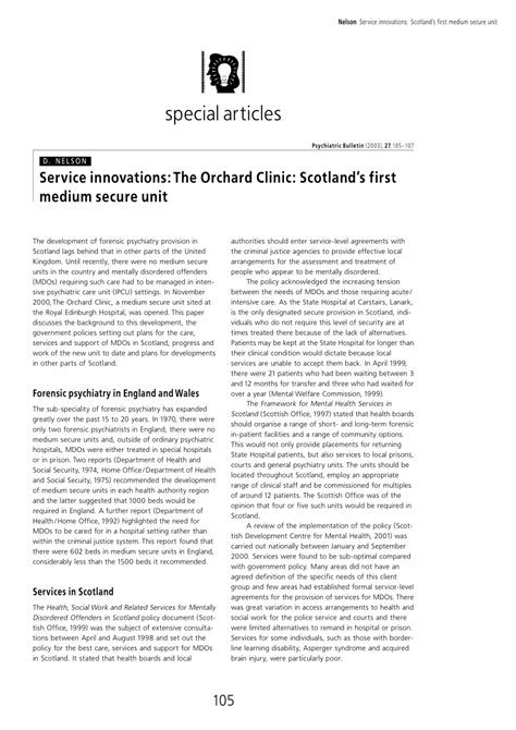 (PDF) Service innovations: The Orchard Clinic: Scotland