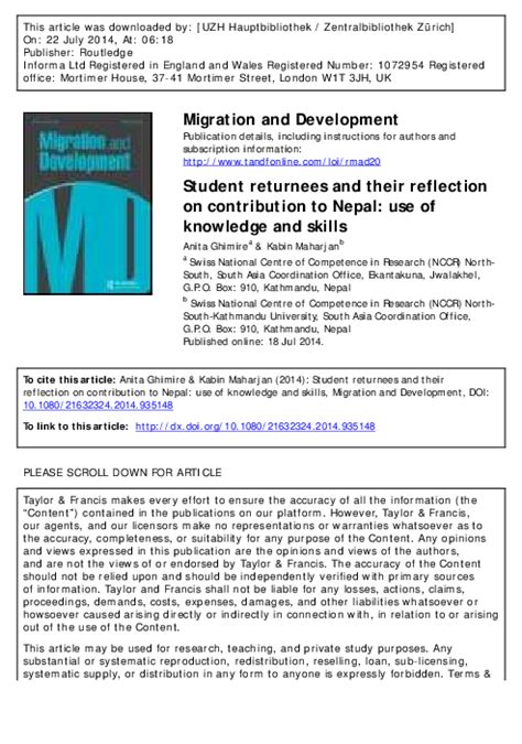 (PDF) Student returnees and their reflection on …