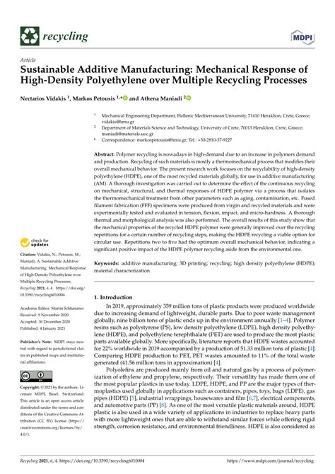 (PDF) Sustainable Additive Manufacturing: Mechanical Response …