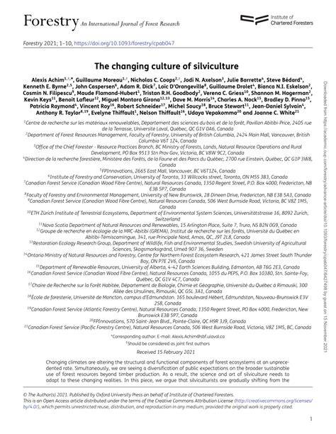 (PDF) The changing culture of silviculture - ResearchGate - raincitystudios.com