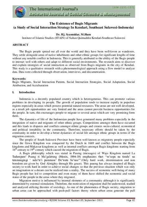 (PDF) The Existence of Bugis Migrants (a Study of Social Interaction ... - wintechmobiles.com