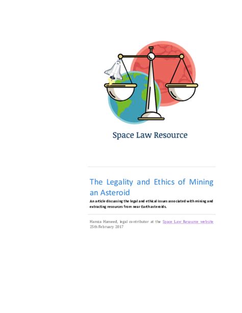 (PDF) The Legality and Ethics of Mining an Asteroid - wintechmobiles.com