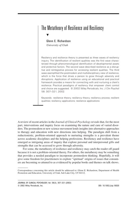 (PDF) The Metatheory of Resilience and Resiliency - wintechmobiles.com