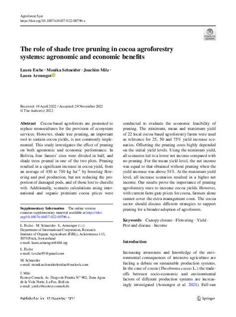 (PDF) The role of shade tree pruning in cocoa … - raincitystudios.com