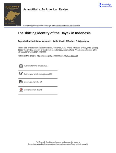 (PDF) The shifting identity of the Dayak in Indonesia - wintechmobiles.com