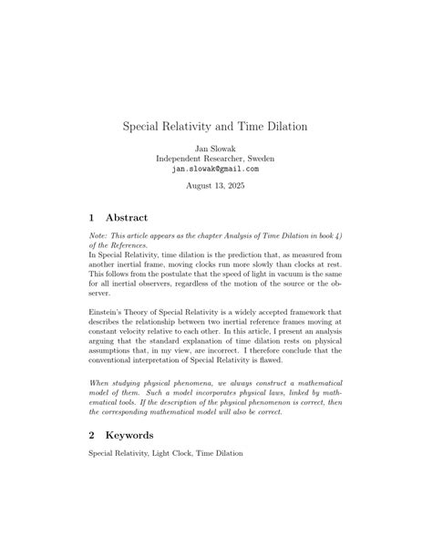 (PDF) Time Dilation and Special Relativity - ResearchGate - wintechmobiles.com