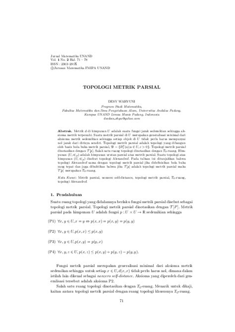 (PDF) Topologi Metrik Parsial - Academia.edu - wintechmobiles.com