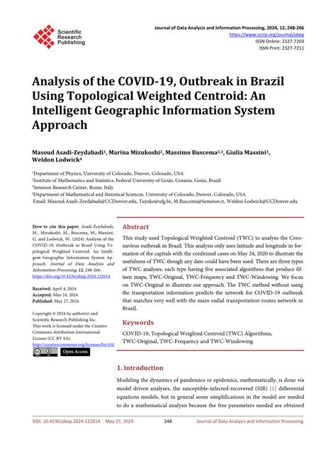 (PDF) Topological Data Analysis of COVID-19 Using Artificial ... - wintechmobiles.com