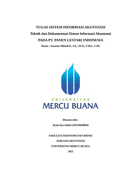 (PDF) TUGAS SISTEM INFORMASI AKUNTANSI - ResearchGate