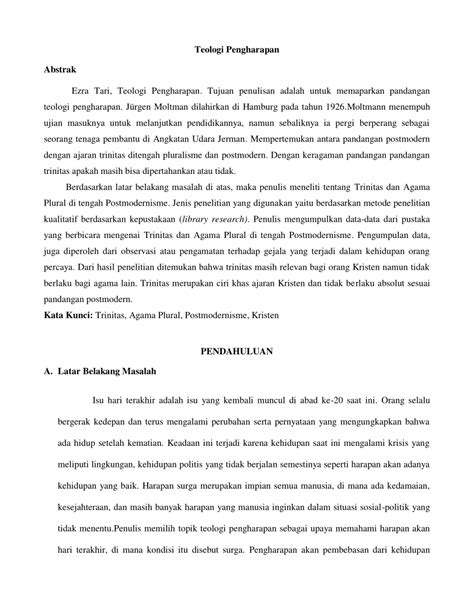 (PDF) Teol. Pengharapan - ResearchGate