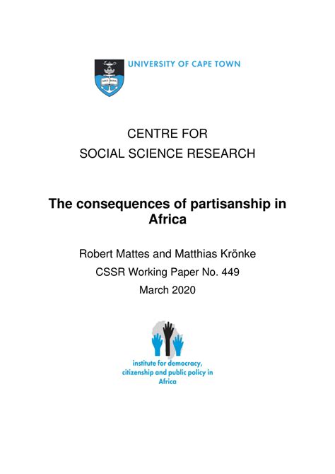 (PDF) The Consequences of Partisanship in Africa - ResearchGate