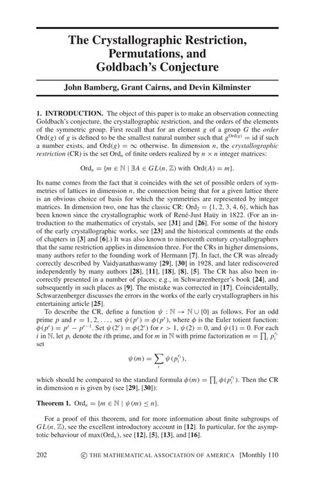 (PDF) The Crystallographic Restriction, Permutations, and …