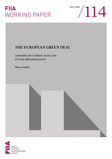 (PDF) The European Green Deal: Assessing its current …