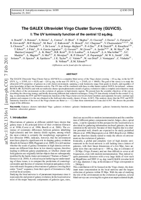 (PDF) The GALEX Ultraviolet Virgo Cluster Survey (GUViCS). VI: …