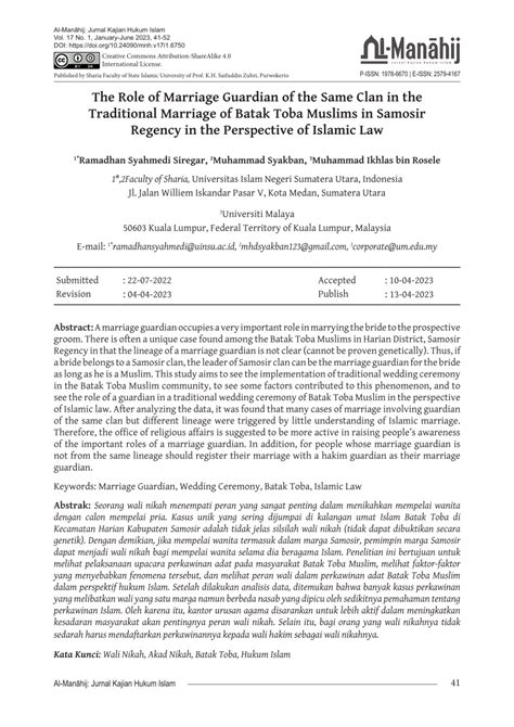 (PDF) The Role of Marriage Guardian of the Same Clan in the …