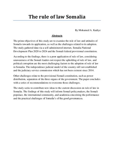 (PDF) The rule of law Somalia - Academia.edu